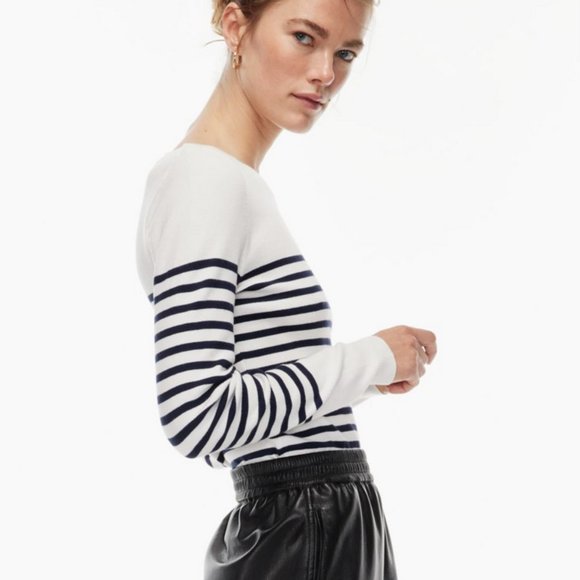 Aritzia Babaton LEAGUE SWEATER Linda Stripe - Picture 3 of 5